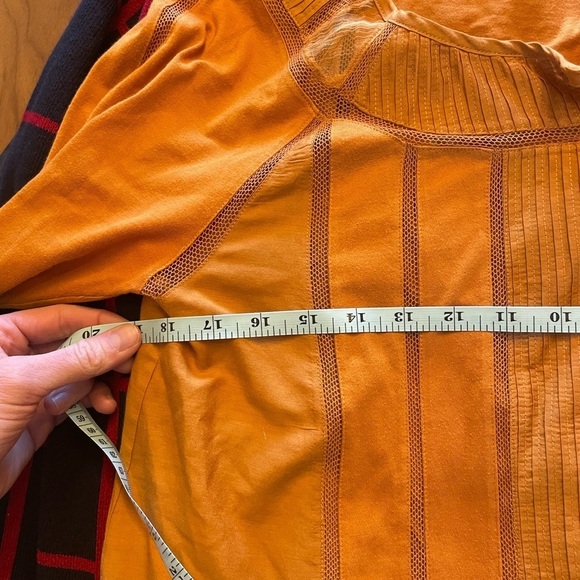 Anthropologie Deletta Screened Striped Silk Blend Blouse - Picture 6 of 11